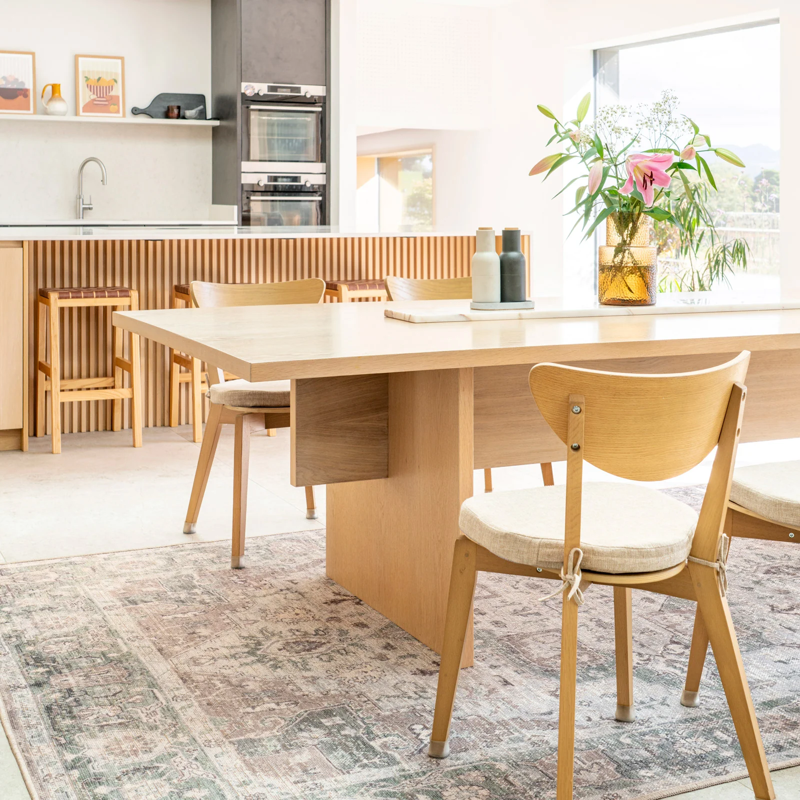 Washable Vintage Green Jute Style Rug - Cova - Image 4