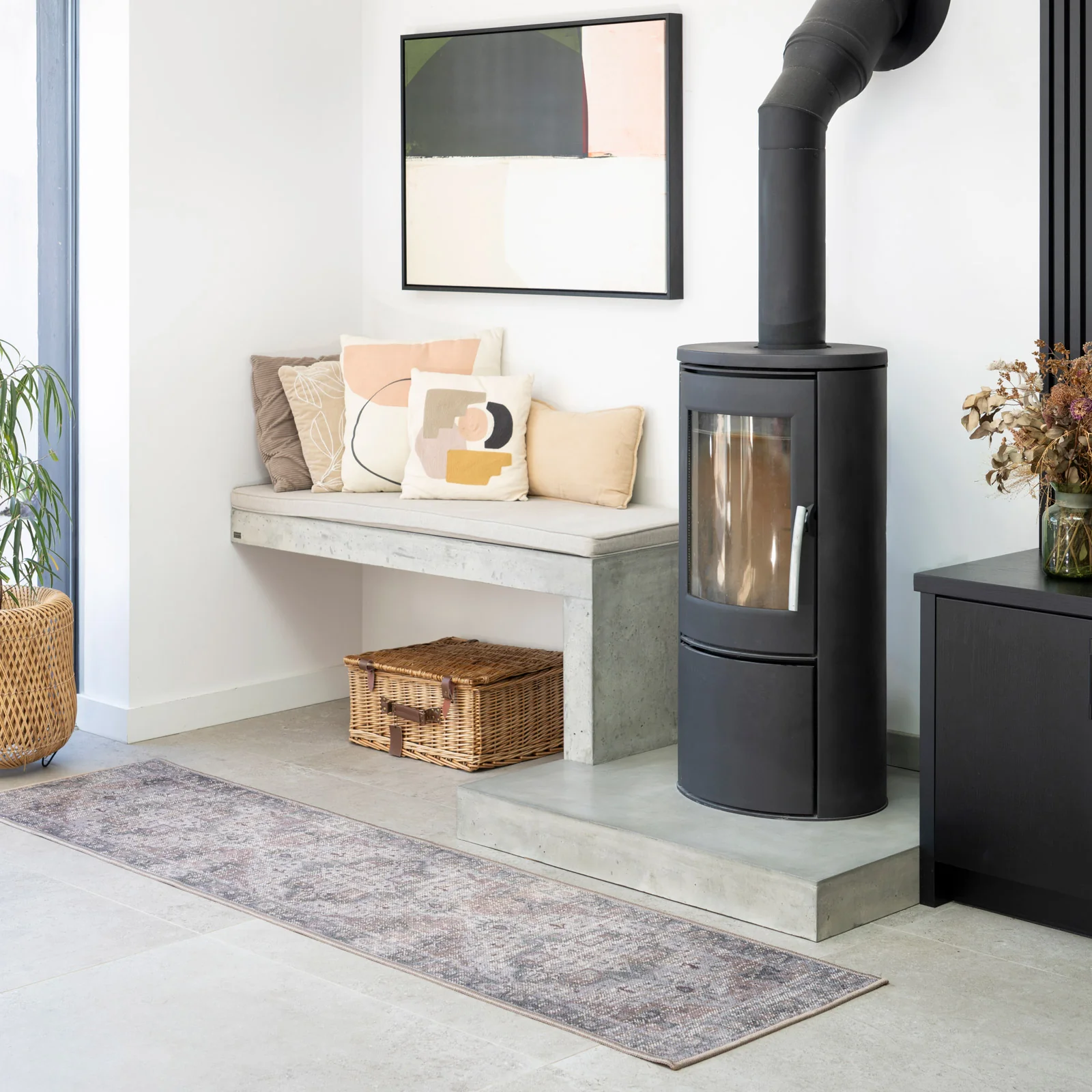 Washable Vintage Green Jute Style Rug - Cova - Image 6